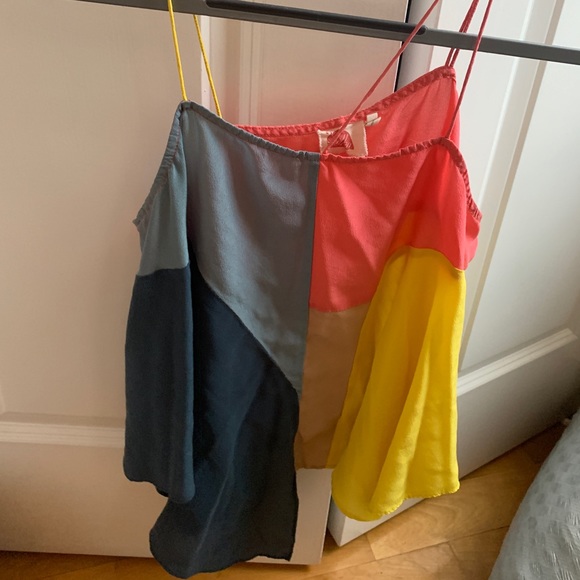 Anthropologie asymmetrical color block cami - Picture 1 of 2
